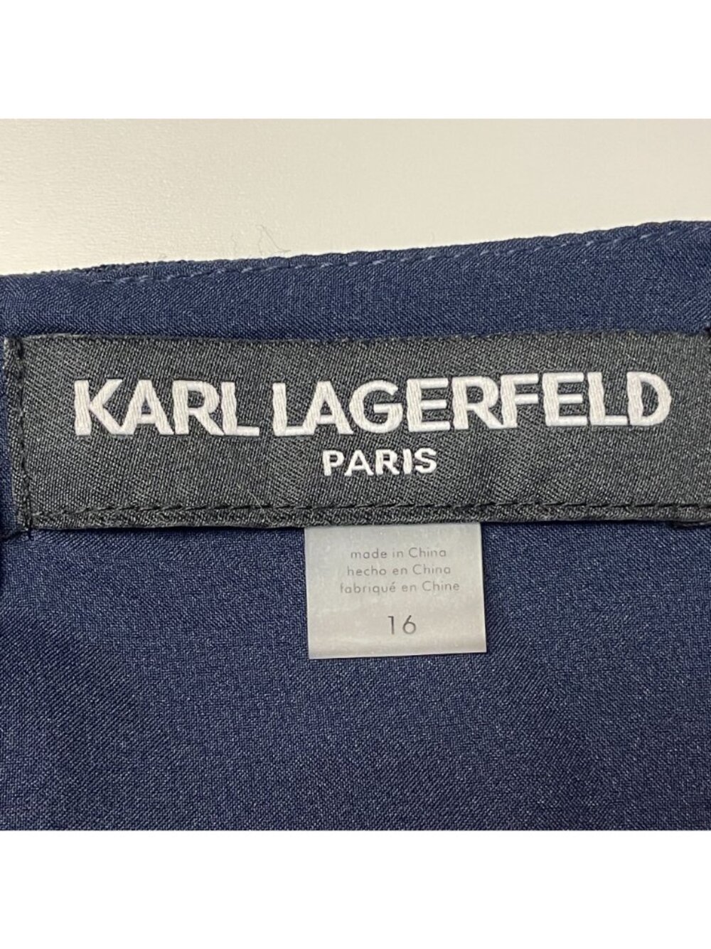 Karl Lagerfeld WIDE LEG Jumpsuit NWT 16 Blue Wedding Guest Night Out Business - Picture 9 of 15